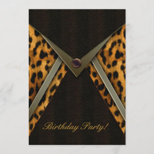 Leopard Party Invitation Template