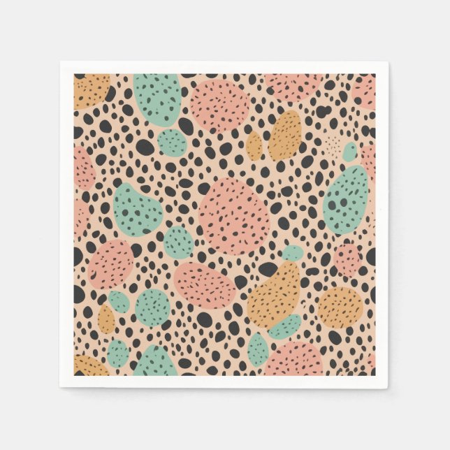Leopard pastel artwork napkins (Front)