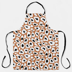 Leopard pattern, african animal print design apron