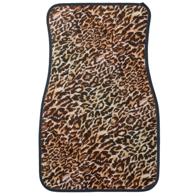 Leopard Pattern Animal Car Mats (Front)