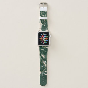 Leopard pattern, animal print seamless design gree apple watch band