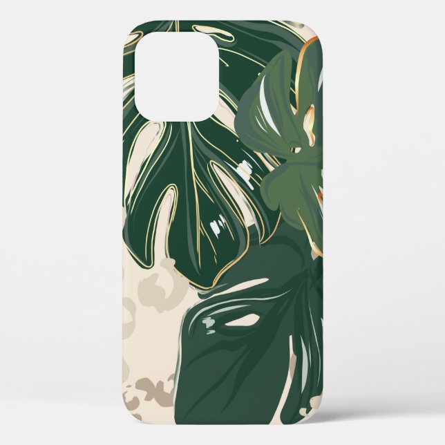 Leopard pattern, animal print seamless design gree Case-Mate iPhone case (Back)