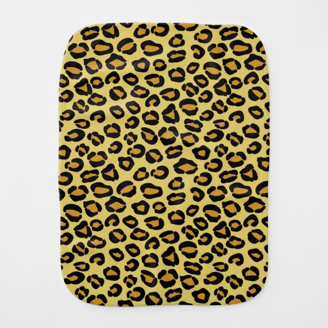 Leopard Pattern Baby Burp Cloth (Front)