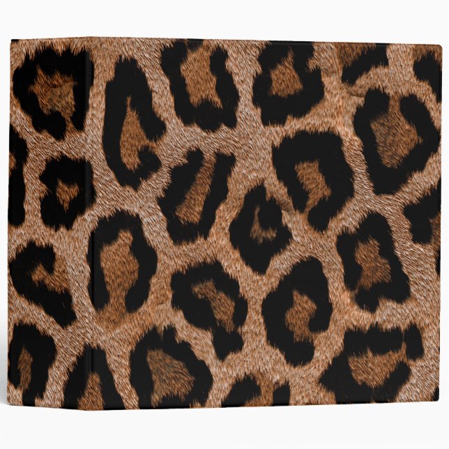 Leopard pattern background 3 ring binder (Front/Spine)