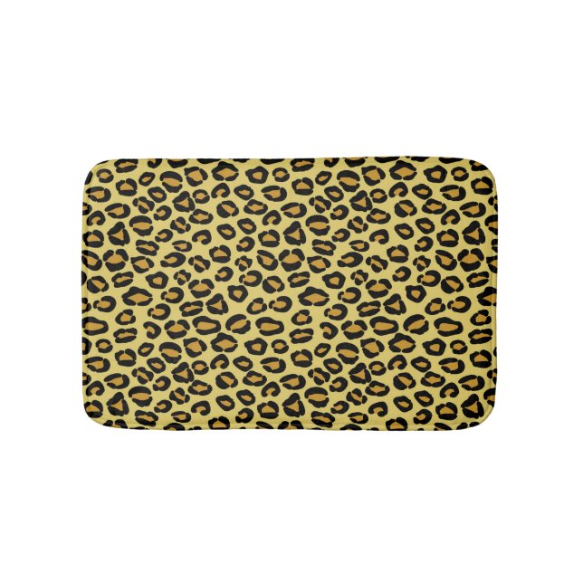 Leopard Pattern Bathroom Mat (Front)