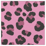 leopard pattern black and pink fabric | Zazzle