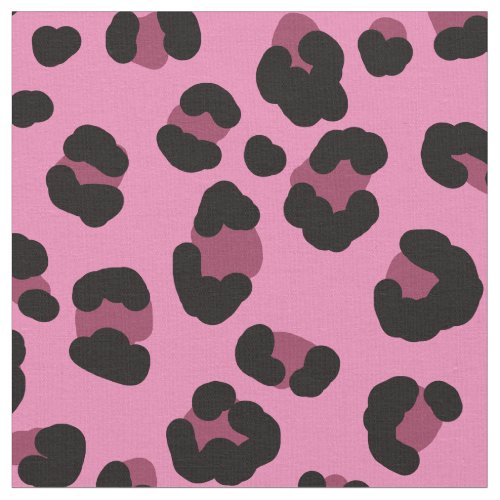 leopard pattern black and pink fabric