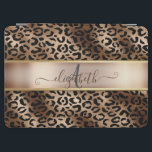 Leopard Pattern Black Bronze Monogram     iPad Air Cover<br><div class="desc">Elegant leopard pattern on black and bronze with your monogram.The perfect romantic gift idea. Click the Customize It button to change fonts, move text around and further customize your design.</div>