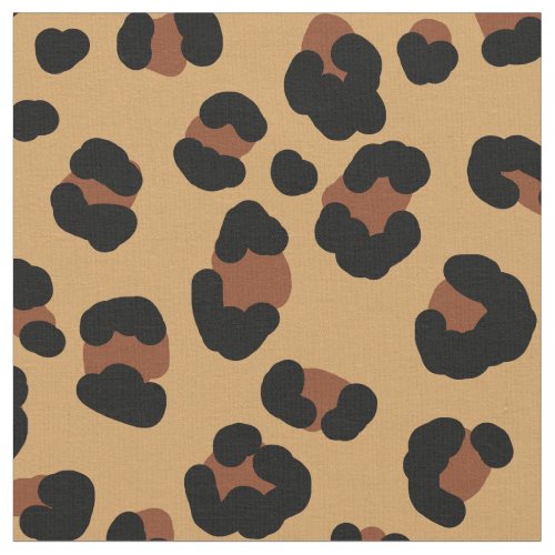 leopard pattern brown and yellow fabric