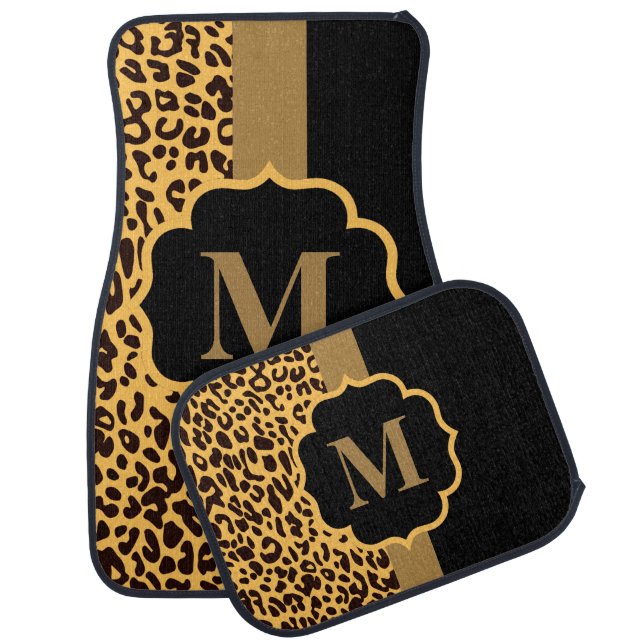 Leopard Pattern Car Floor Mat (Set)