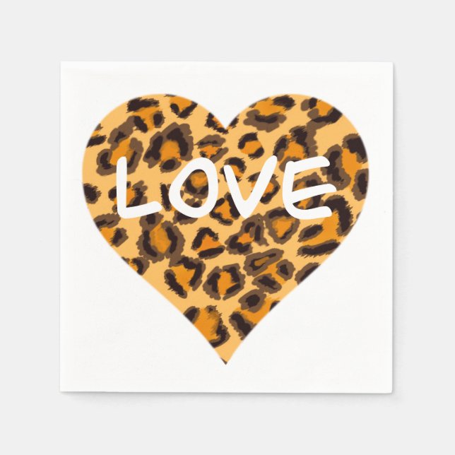 Leopard pattern, cheetah design  napkins (Front)