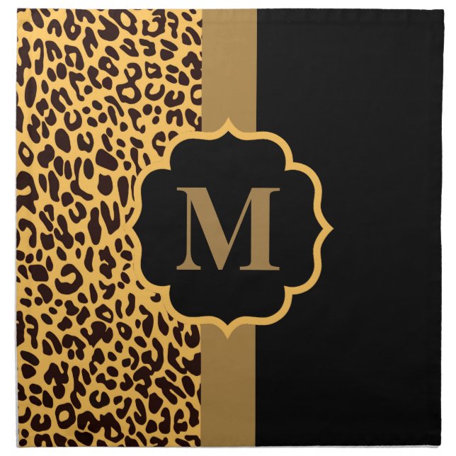 Leopard Pattern Cloth Napkin (Front)