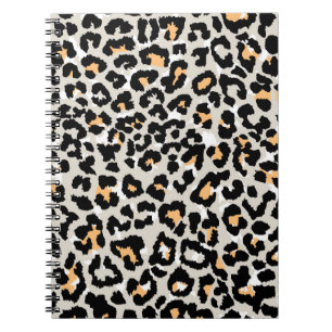 leopard pattern colored wild seamless notebook
