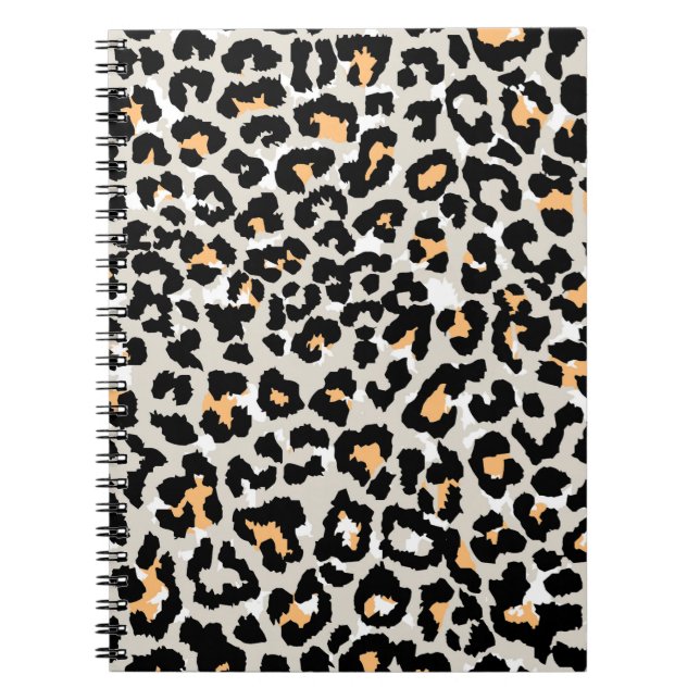 leopard pattern colored wild seamless notebook (Front)