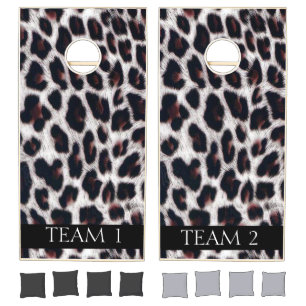 Leopard Pattern Cornhole Set