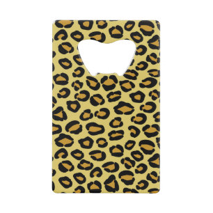 Leopard Pattern Credit Card Bottle Opener