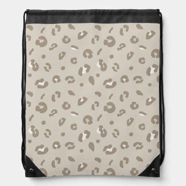 Leopard Pattern Drawstring Bag (Front)