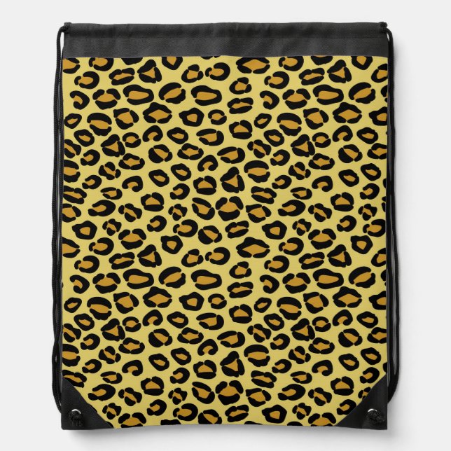 Leopard Pattern Drawstring Bag (Front)