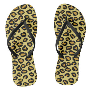 Leopard Pattern Flip Flops