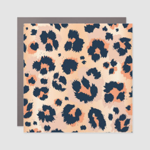 Leopard Pattern: Funny Seamless Design Car Magnet