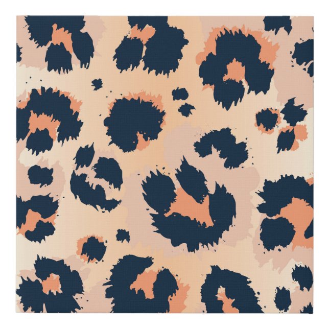 Leopard Pattern: Funny Seamless Design Faux Canvas Print (Front)