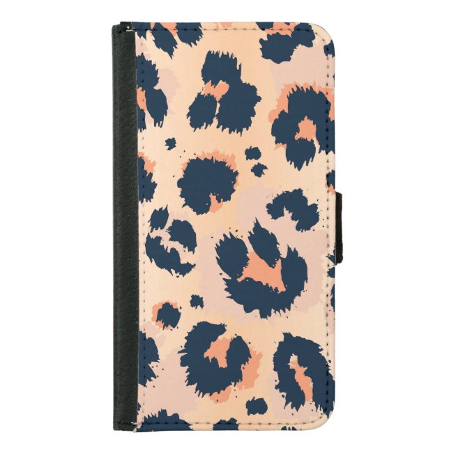 Leopard Pattern: Funny Seamless Design Samsung Galaxy Wallet Case (Front)