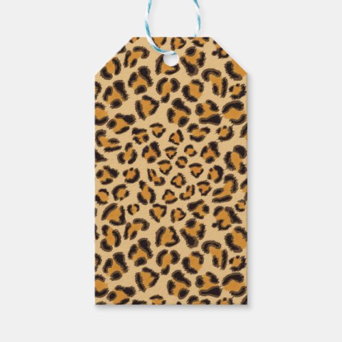 Leopard pattern gift tags