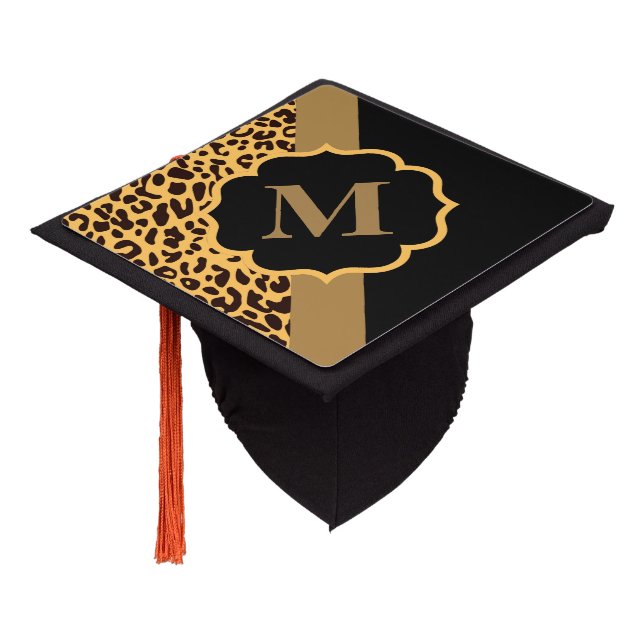 Leopard Pattern Graduation Cap Topper (Angled)