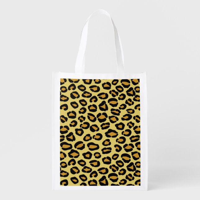 Leopard Pattern Grocery Bag (Front)