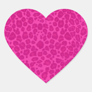 Leopard Pattern Heart Sticker