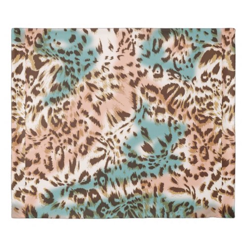 Leopard pattern illustration animal print  duvet cover