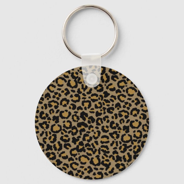 Leopard Pattern in Natural  2  Keychain (Front)