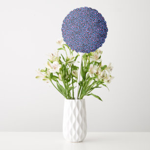 Leopard Pattern in Raspberry on Electric Blue Balloon