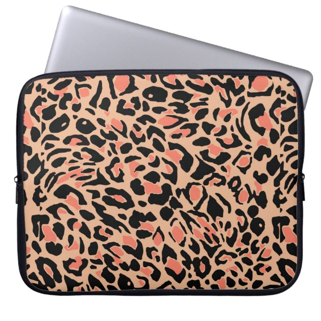 Leopard pattern laptop sleeve (Front)