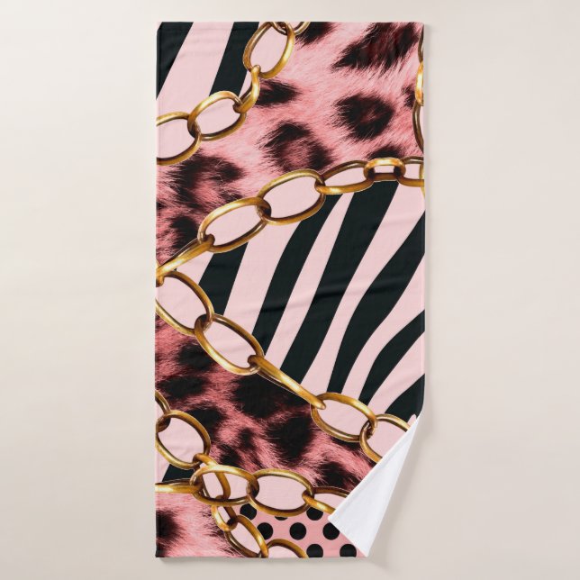 Leopard Pattern, Leopard Print, Animal print,  Bath Towel (Bath Towel)
