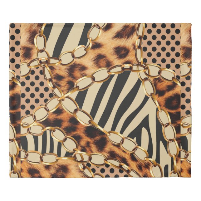Leopard Pattern, Leopard Print, Animal print,  Duvet Cover (Front)