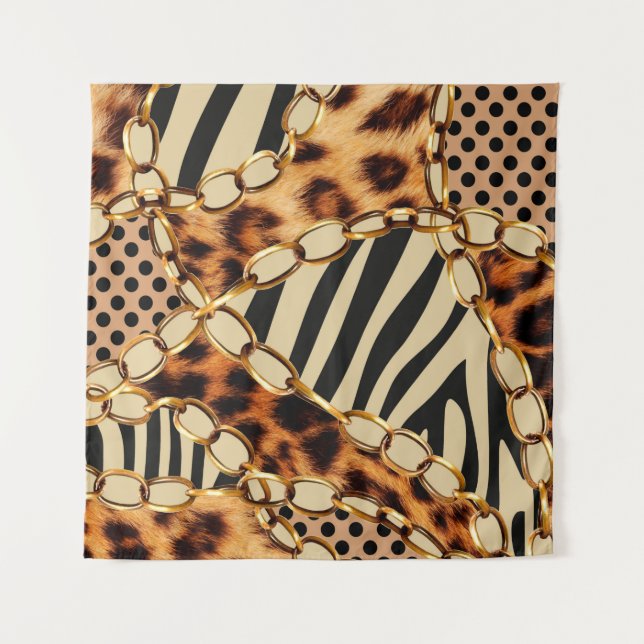 Leopard Pattern, Leopard Print, Animal print,  Tapestry (Front)