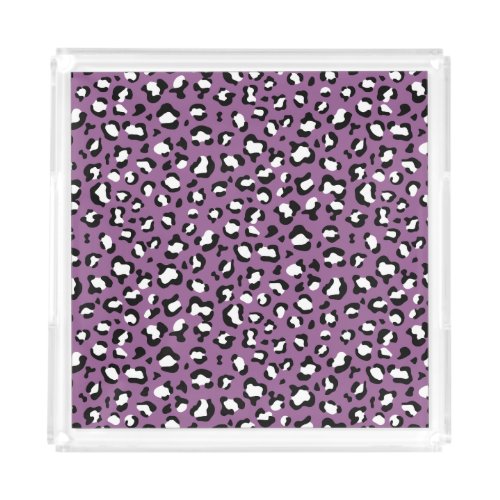 Leopard Pattern Leopard Spots Purple Leopard Acrylic Tray