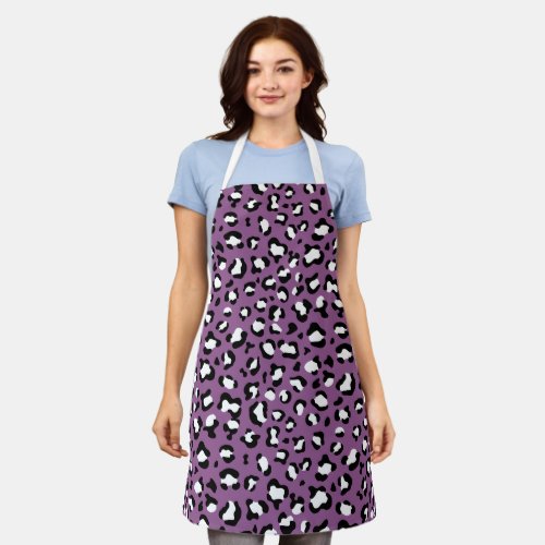 Leopard Pattern Leopard Spots Purple Leopard Apron