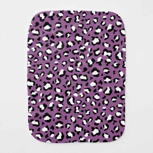 Leopard Pattern Leopard Spots Purple Leopard Baby Burp Cloth