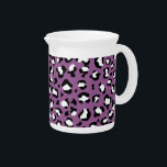 Leopard Pattern, Leopard Spots, Purple Leopard Beverage Pitcher<br><div class="desc">Elegant,  stylish and sophisticated leopard pattern in purple color. Modern and trendy gift,  perfect for the animal print lover in your life.</div>