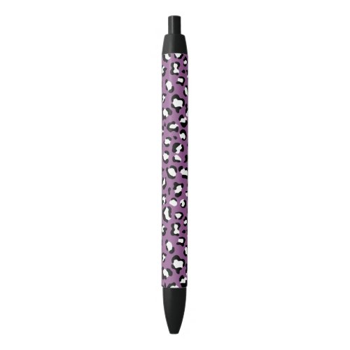 Leopard Pattern Leopard Spots Purple Leopard Black Ink Pen