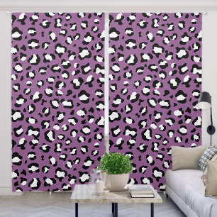 Leopard Pattern, Leopard Spots, Purple Leopard Blackout Curtains