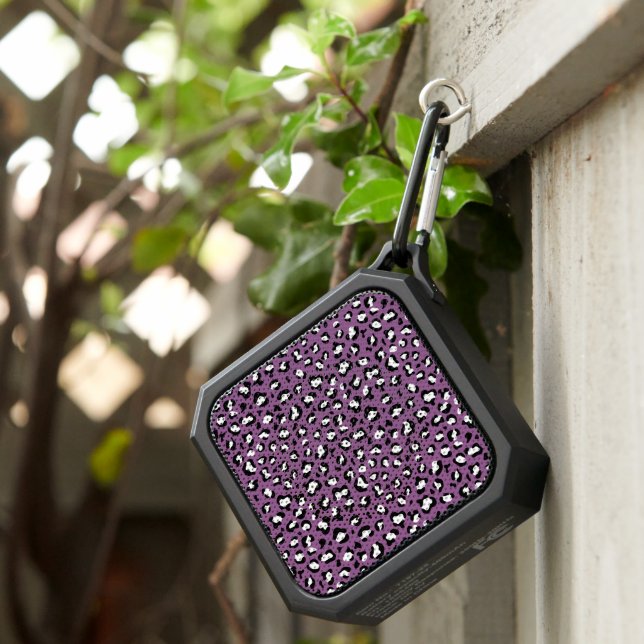 Leopard Pattern, Leopard Spots, Purple Leopard Bluetooth Speaker (Inisitu)