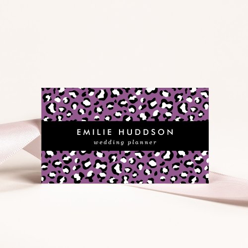 Leopard Pattern Leopard Spots Purple Leopard Business Card