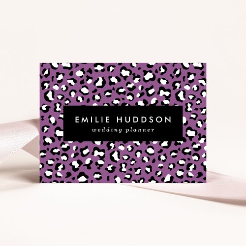 Leopard Pattern Leopard Spots Purple Leopard Business Card