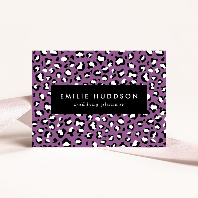 Leopard Pattern, Leopard Spots, Purple Leopard Business Card (Creator Uploaded)