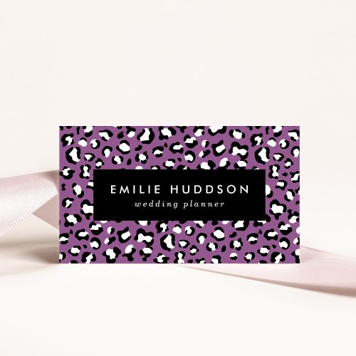 Leopard Pattern Leopard Spots Purple Leopard Business Card