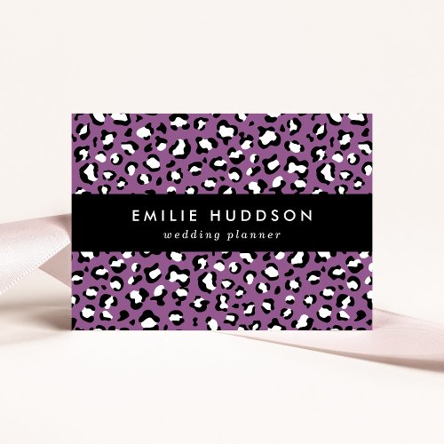 Leopard Pattern Leopard Spots Purple Leopard Business Card