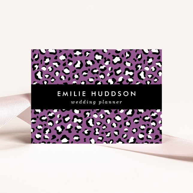 Leopard Pattern, Leopard Spots, Purple Leopard Business Card (Creator Uploaded)